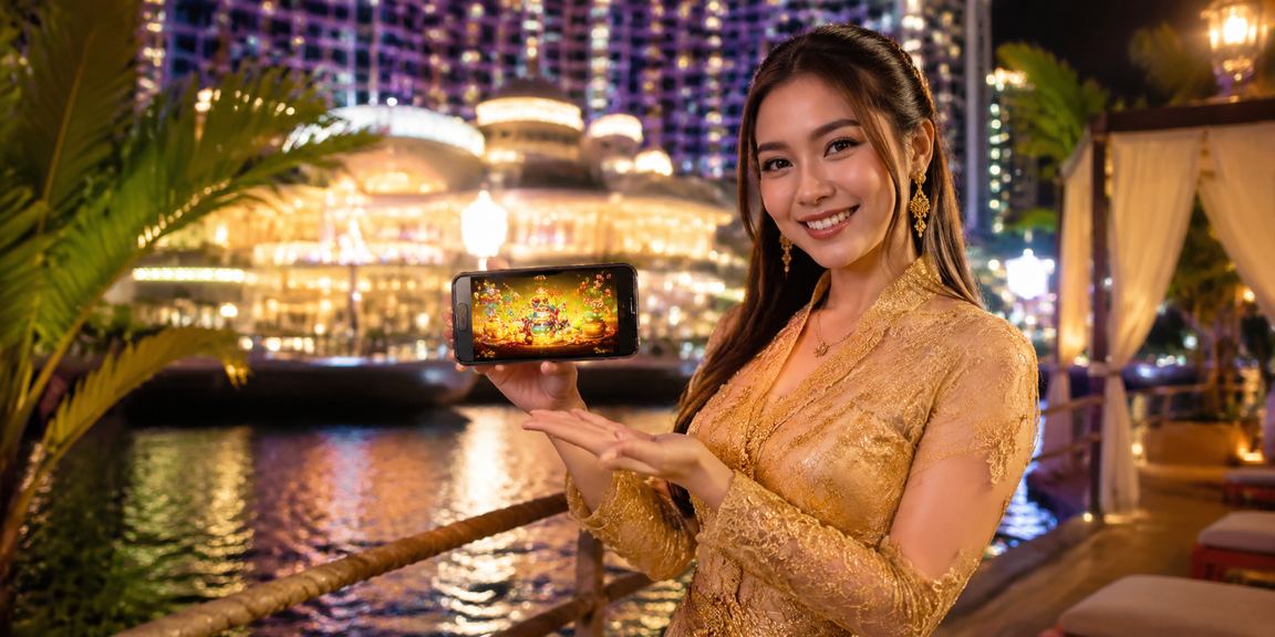 Suasana meja poker di Genting Highlands dengan pemain berbaju kebaya menikmati permainan kasino